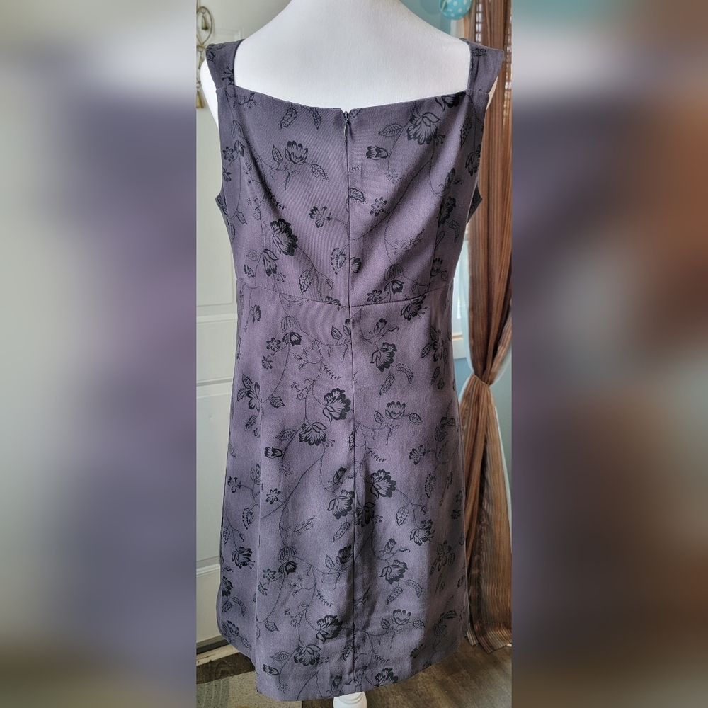 Y2K Whimsgoth Rampage Mini Dress Juniors 11 Black Gray Boho Floral Sleeveless - Picture 3 of 11